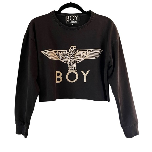 Boy London Oversized Cropped Sweatshirt Women’s Medium - Picture 2 of 4